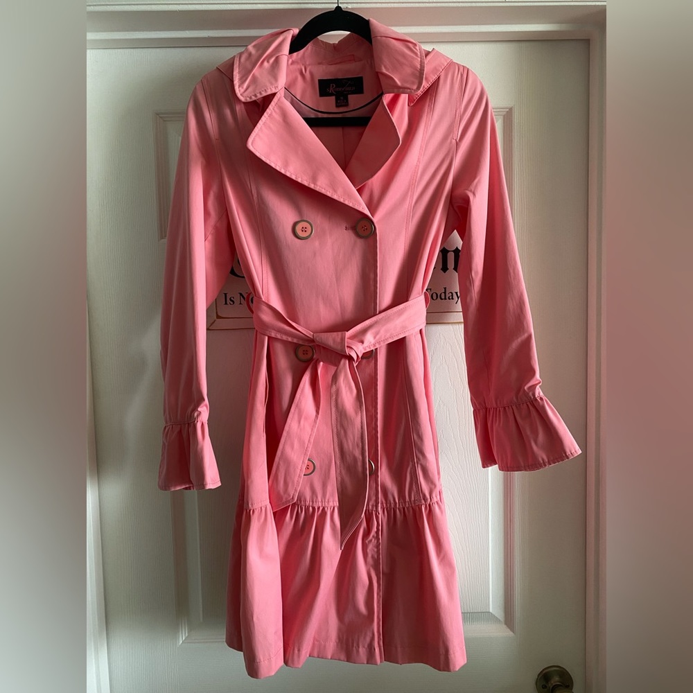 Barbie Pink Rothschild Trench Dress Coat (Size 16)